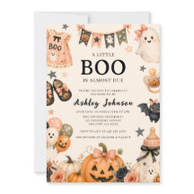 Ein kleines Boo kommt bald Pink Halloween Baby Ges