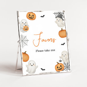 Ein kleines Boo-Kürbis-Halloween-Geschenk-Schild Poster