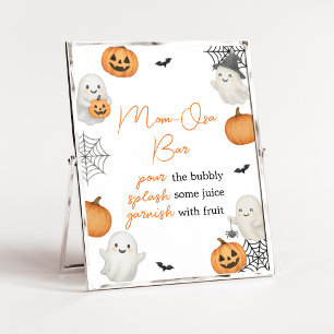 Ein kleines Boo-Kürbis-Halloween-Mom-Osa-Bar-Schil Poster