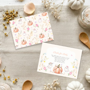 Ein kleines Boo süße rosa Oktober-Baby-Party Begleitkarte
