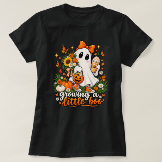 Ein kleines Boo süßes Halloween-Gespenst wächst He T-Shirt
