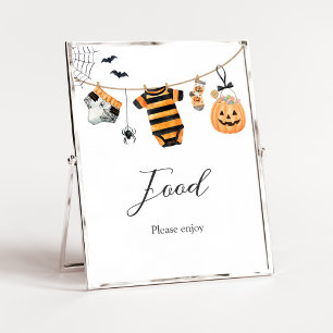 Ein kleines Boo-Wäscheleine-Lebensmittel-Schild Poster