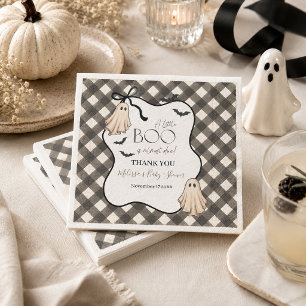 Ein kleines Buh kommt bald - Halloween-Baby-Party Serviette