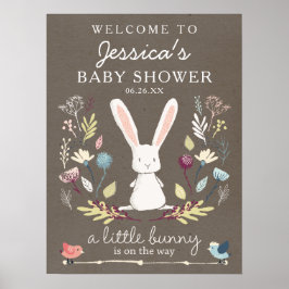 Ein kleines Bunny Baby Dusche Begrüßungsschild Pos Poster