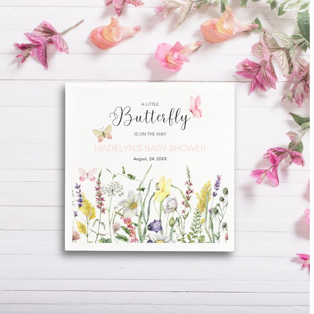 Ein kleines Butterfly-Blumenspül-Babyduschpapier N Serviette (Von Creator hochgeladen)