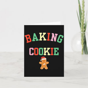 Ein kleines Cookie backen Schwangere Weihnachtsmut Karte