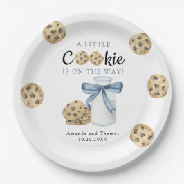 Ein kleines Cookie ist auf dem Weg Babydusche Pappteller