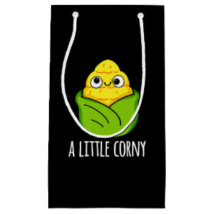Ein kleines Corny Funny Baby Corn Pun Dark BG Kleine Geschenktüte