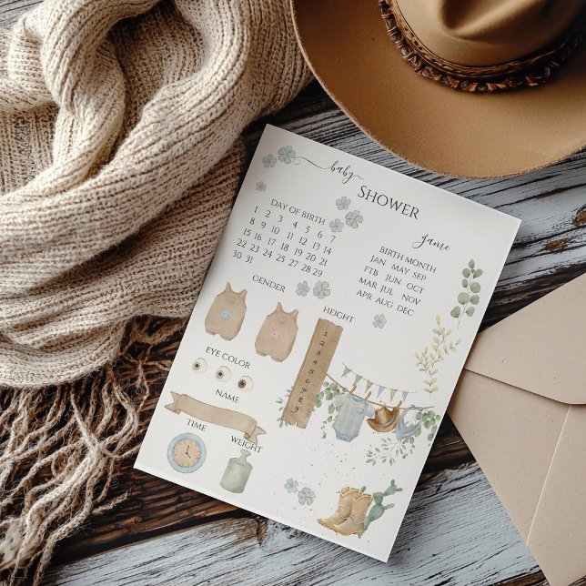 Ein kleines Cowboy Baby Duschspiel (Von Creator hochgeladen)