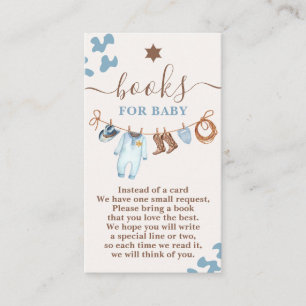 Ein kleines Cowboy Baby Shower Books for Baby Begleitkarte