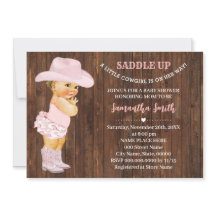 Ein kleines Cowgirl ist auf dem Weg nach Pink Baby