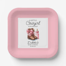 Ein kleines Cowgirl Pink Wester Rodeo Papier Napki