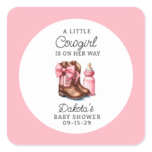 Ein kleines Cowgirl Pink Wester Rodeo Stickers