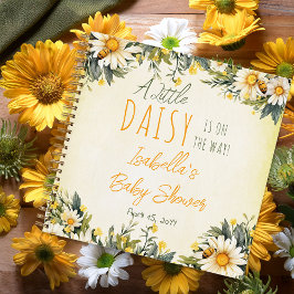 Ein kleines Daisy Floral Baby Shower Guest Book Notizbuch