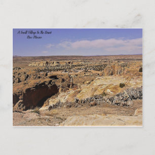 Ein kleines Dorf in der neuen Wüste Mexikos Postkarte