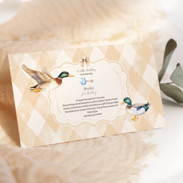 Ein kleines Duckling Baby Duschbücher für Baby Begleitkarte (Von Creator hochgeladen)