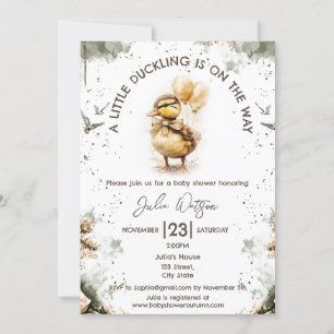 Ein kleines Duckling ist auf dem Weg der Geschlech Einladung