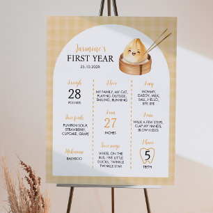 Ein kleines Dumpling Geburtstagsparty-Meilenstein- Poster