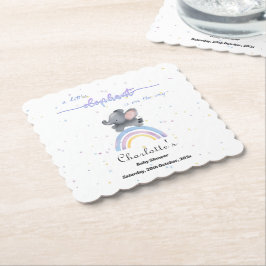 Ein kleines Elefant ist unterwegs mit einer Babydu Untersetzer