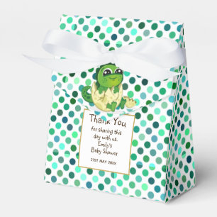 Ein kleines, frisches DINOSAUR Baby Duschbad Party Geschenkschachtel