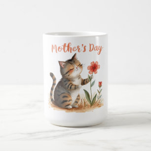 Ein kleines Geschenk einer Katze für Mama Kaffeetasse