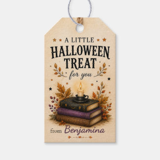 Ein kleines Halloween-Geschenk Vintage-Bücher & Ke Geschenkanhänger