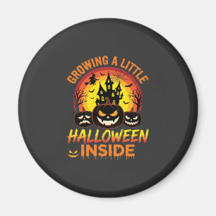 Ein kleines Halloween in einem verzauberten Kürbis Magnet