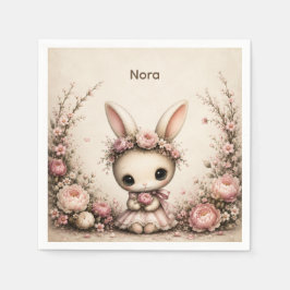 Ein kleines Hase-Erstgeburtstags-Papiertücher Serviette