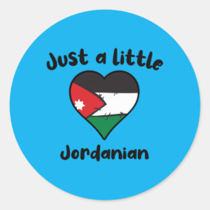 Ein kleines jordanisches süßes jordanisches Flagge Runder Aufkleber