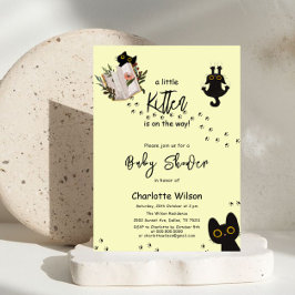 Ein kleines Kätzchen ist auf dem Weg zur Niedliche Einladung