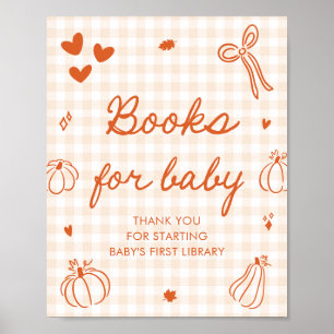 Ein kleines Kürbis-Baby-Shower-Bücher-für-Baby-Spi Poster