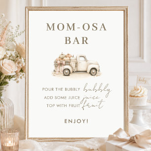 Ein Kleines Kürbis-LKW-Baby-Shower-Momosa-Barschil Poster