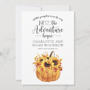 Ein kleines Kürbisabenteuer beginnt die Schwangers Ankündigung