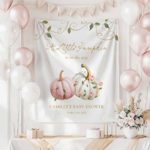 Ein kleines Kürbisfest-Banner Wandteppich