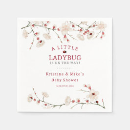 Ein kleines Ladybug-Mädchen Vintag Serviette