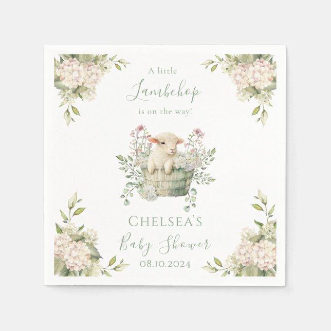 Ein kleines Lambchop-Baby-Duschkopf Serviette (Vorderseite)