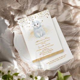 Ein kleines Lamm ist auf dem Weg zur religiösen Ki Einladung