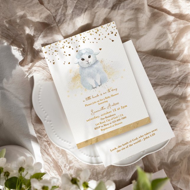 Ein kleines Lamm ist auf dem Weg zur religiösen Ki Einladung (Von Creator hochgeladen)