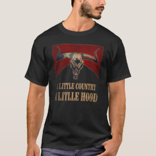 Ein kleines Land, ein kleiner Bulldogge Skull-West T-Shirt