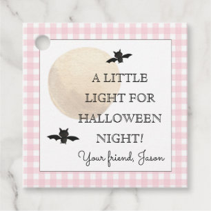 Ein kleines Licht für Halloween-Nachtpinke Geschenkanhänger
