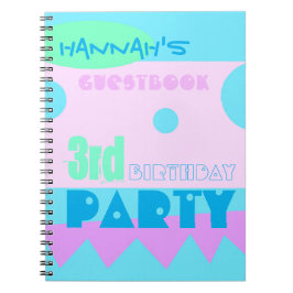 Ein kleines Monster 3. Geburtstag Party Gästebuch Notizblock