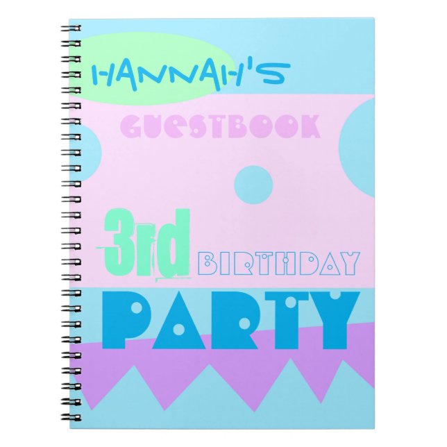 Ein kleines Monster 3. Geburtstag Party Gästebuch Notizblock (Vorderseite)