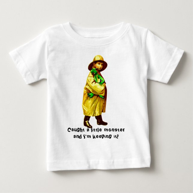 Ein kleines Monster gefangen Baby T-shirt (Vorderseite)