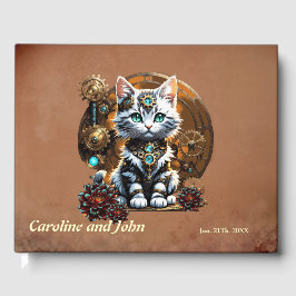 Ein kleines, niedliches Kätzchen im Steampunkstil. Gästebuch