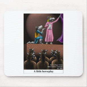 Ein kleines Pferd Spielen Funny Horse Cartoon Gesc Mousepad