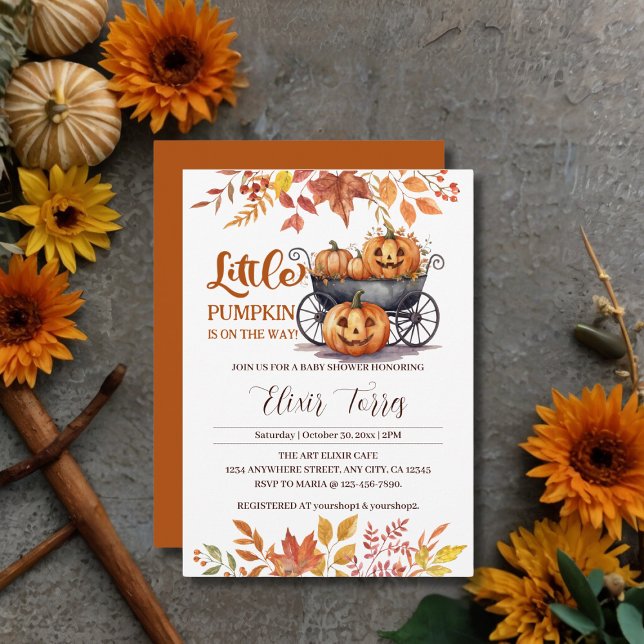 Ein kleines Pumkin Halloween-Herbstdusche Einladung (Von Creator hochgeladen)