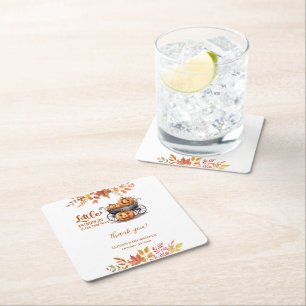 Ein kleines Pumkin Halloween-Herbstdusche Rechteckiger Pappuntersetzer