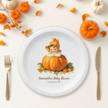 Ein kleines Pumpkin Autumn Herbst Baby Shower Girl