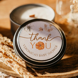 Ein kleines Pumpkin Baby Dusche Danke Stickers