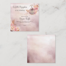 Ein kleines Pumpkin Baby Dusche Windeln Raffle Enc Begleitkarte